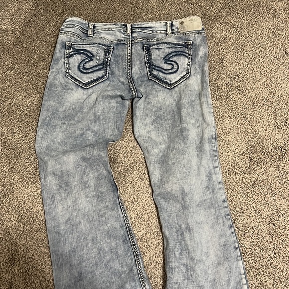 Silver Low Bootcut Jeans - Picture 3 of 4